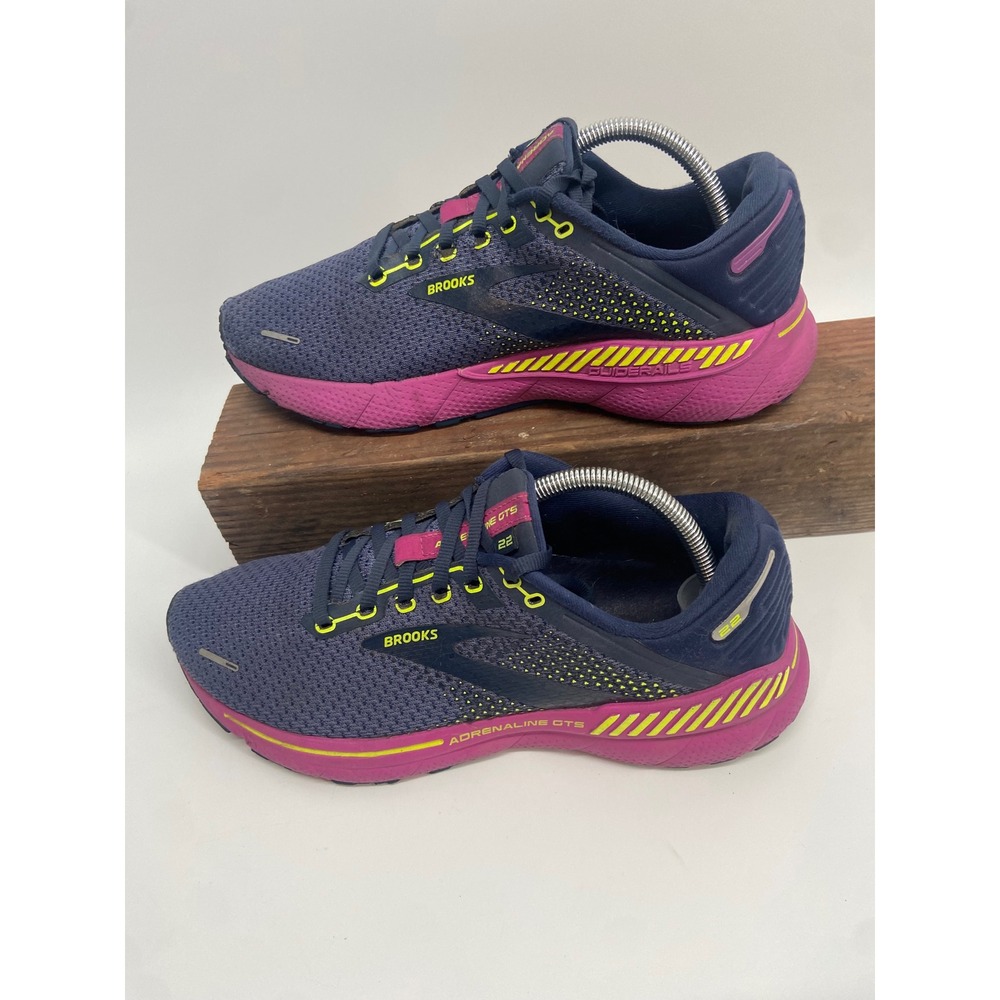 Brooks Adrenaline GTS 22 Womens Running Shoes Purple Pink Sneakers 1203531B435 - Picture 8 of 14